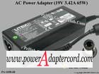 19V 3.42A 65W Barrel 5.5/2.5mm 3-Prong PA-1650-68 19V 3.42A 65W Barrel 5.5/2.5mm 3-Prong PA-1650-68